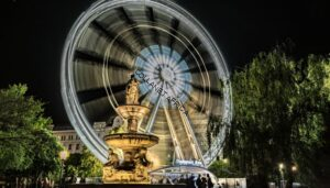 ferris wheel, night-life, urban