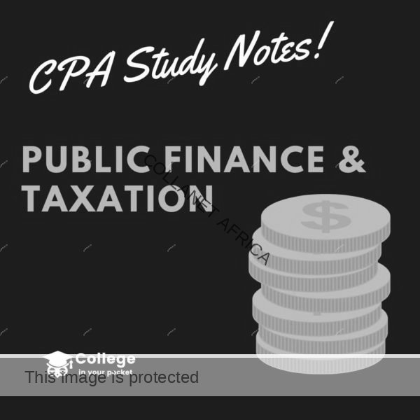 public finance and taxation notes for cpa intermediate level